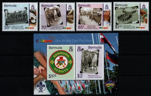 Bermuda 2007 - Mi-Nr. 940-943 & Block 18 ** - MNH - Pfadfinder / Scouts