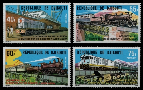 Dschibuti 1979 - Mi-Nr. 237-240 ** - MNH - Eisenbahn / Train
