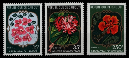 Dschibuti 1978 - Mi-Nr. 222-224 ** - MNH - Blumen / Flowers