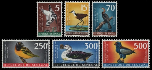 Senegal 1968 - Mi-Nr. 378-383 ** - MNH - Vögel / Birds (I)