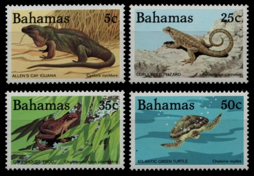 Bahamas 1984 - Mi-Nr. 575-578 ** - MNH - Reptilien, Amphibien