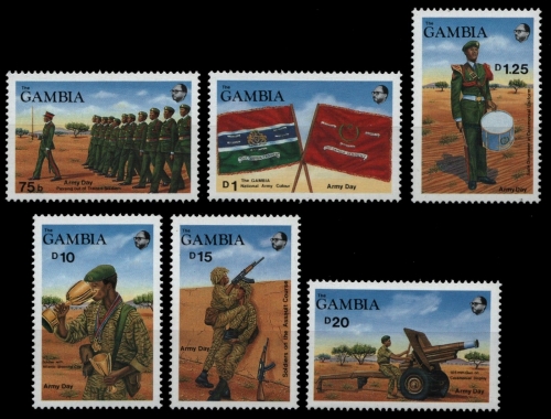 Gambia 1989 - Mi-Nr. 828-833 ** - MNH - Tag der Armee