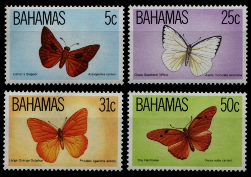 Bahamas 1983 - Mi-Nr. 541-544 A ** - MNH - Schmetterlinge / Butterflies