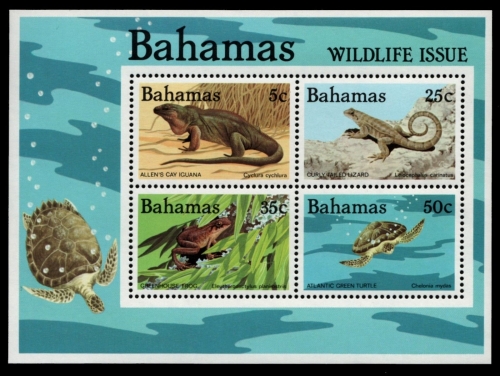 Bahamas 1984 - Mi-Nr. Block 43 ** - MNH - Reptilien, Amphibien