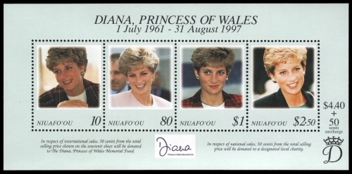 Niuafo'ou-Insel 1998 - Mi-Nr. Block 20 ** - MNH - Prinzessin Diana