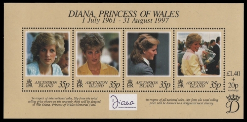 Ascension 1998 - Mi-Nr. Block 33 ** - MNH - Tod Prinzessin Diana