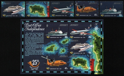 Jersey 1994 - Mi-Nr. 669-673 & Block 9 ** - MNH - Transport