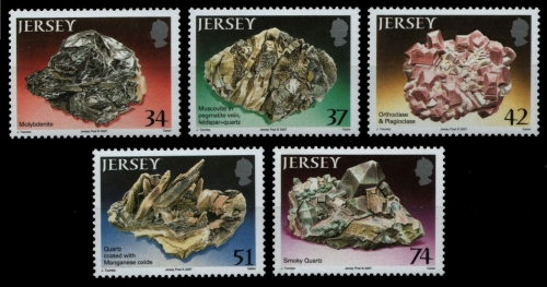 Jersey 2007 - Mi-Nr. 1261-1265 ** - MNH - Mineralien / Minerals