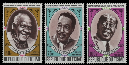 Tschad 1971 - Mi-Nr. 408-410 ** - MNH - Jazz - Louis Armstrong