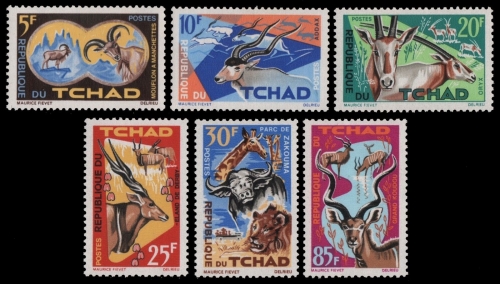 Tschad 1965 - Mi-Nr. 129-134 ** - MNH - Wildtiere / Wild animals