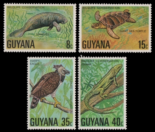 Guyana 1978 - Mi-Nr. 530-533 ** - MNH - Wildtiere / Wild animals