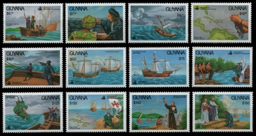 Guyana 1992 - Mi-Nr. 3765-3776 ** - MNH - Schiffe / Ships - Columbus