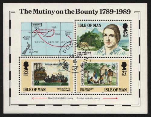 Isle of Man 1989 - Mi-Nr. Block 11 gest / used - Schiffe / Ships - Bounty