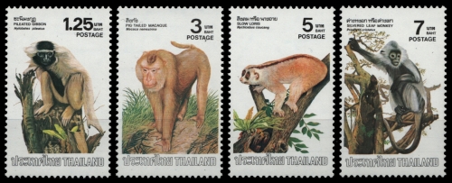 Thailand 1982 - Mi-Nr. 1031-1034 ** - MNH - Affen / Monkeys