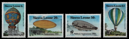 Sierra Leone 1983 - Mi-Nr. 723-726 ** - MNH - Luftfahrt