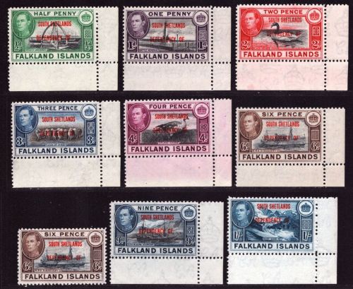 Falkland - South Shetland 1944 - Mi-Nr. D 1-8 & D 6 var ** - MNH - König George