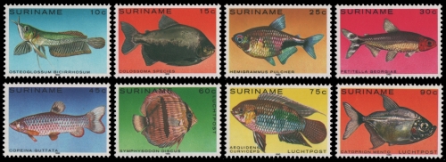 Surinam 1980 - Mi-Nr. 910-917 ** - MNH - Fische / Fish