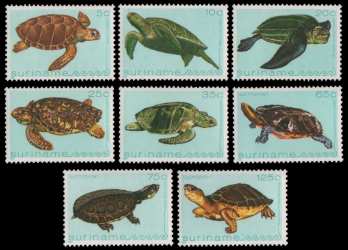 Surinam 1982 - Mi-Nr. 970-977 ** - MNH - Schildkröte / Turtles