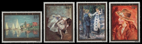 Kongo-Brazzaville 1974 - Mi-Nr. 436-439 ** - MNH - Gemälde / Paintings