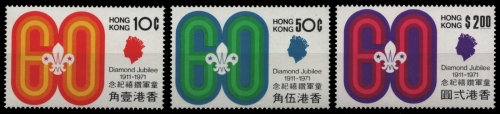 Hongkong 1971 - Mi-Nr. 255-257 ** - MNH - Pfadfinder / Scouts
