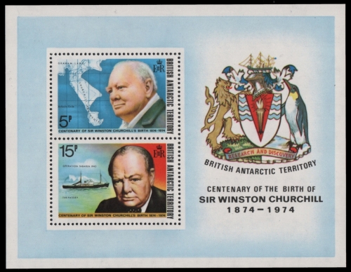 BAT / Brit. Antarktis 1974 - Mi-Nr. Block 1 ** - MNH - Churchill