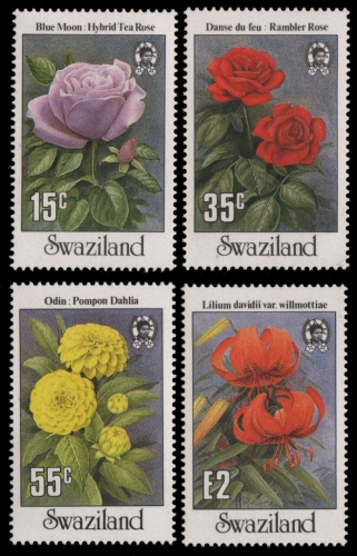 Swaziland 1987 - Mi-Nr. 532-535 ** - MNH - Blumen / Flowers