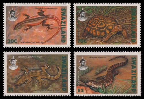 Swaziland 1992 - Mi-Nr. 602-605 ** - MNH - Reptilien / Reptiles