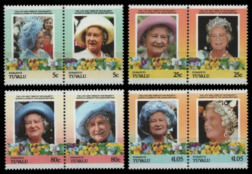 Tuvalu - Funafuti 1985 - Mi-Nr. 57-64 ** - MNH - Queen Mum