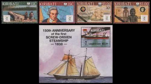 Kiribati 1988 - Mi-Nr. 506-509 & Block 14 ** - MNH - Schiffe / Ships
