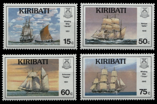 Kiribati 1990 - Mi-Nr. 561-564 ** - MNH - Schiffe / Ships