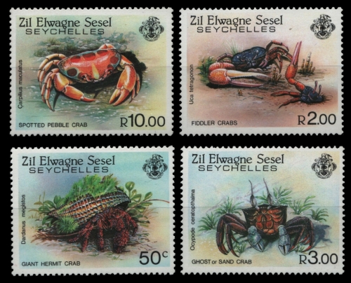Äußere Seychellen 1984 - Mi-Nr. 84-87 ** - MNH - Krabben / Crabs