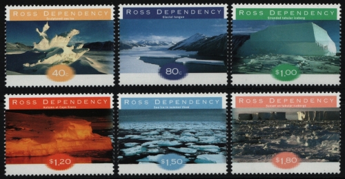 Ross-Gebiet 1998 - Mi-Nr. 54-59 ** - MNH - aus Bogen - Eisformationen