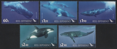 Ross-Gebiet 2010 - Mi-Nr. 119-123 A ** - MNH - Wale / Whales