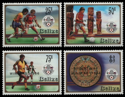 Belize 1986 - Mi-Nr. 909-912 ** - MNH - Fußball / Soccer