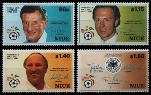 Niue 1990 - Mi-Nr. 753-756 ** - MNH - Fußball / Soccer