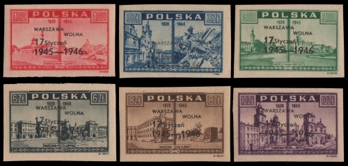 Polen 1946 - Mi-Nr. 421-426 ** - MNH - Befreiung Warschaus