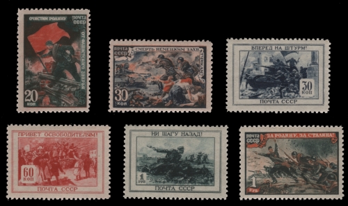 Russia / Sowjetunion 1945 - Mi-Nr. 953-958 ** - MNH - Armee / Army