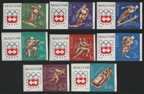 Ungarn 1963 - Mi-Nr. 1975-1982 B ** - MNH - Olympia Innsbruck