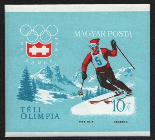 Ungarn 1964 - Mi-Nr. Block 40 B ** - MNH - Olympia Innsbruck