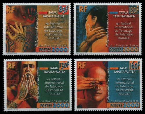 Franz. Polynesien 2000 - Mi-Nr. 815-818 ** - MNH - Tattoo-Festival