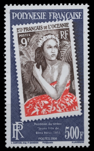 Franz. Polynesien 2009 - Mi-Nr. 1096 ** - MNH - Marke auf Marke