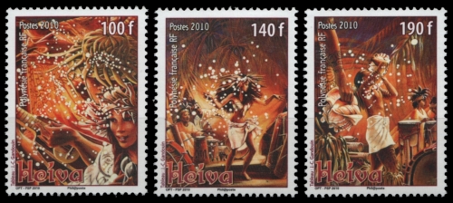 Franz. Polynesien 2010 - Mi-Nr. 1109-1111 ** - MNH - Heiva-Fest