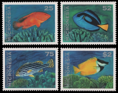 Mikronesien 1994 - Mi-Nr. 376-379 ** - MNH - Fische / Fish
