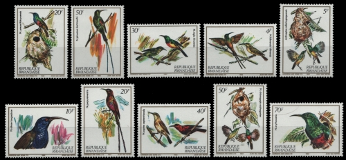 Ruanda 1983 - Mi-Nr. 1214-1223 ** - MNH - Vögel / Birds