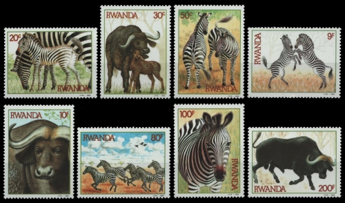 Ruanda 1984 - Mi-Nr. 1283-1290 ** - MNH - Wildtiere / Wild animals