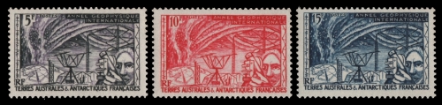 TAAF 1957 - Mi-Nr. 10-12 ** - MNH - Geophysikalisches Jahr