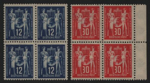 DDR 1949 - Mi-Nr. 243-244 ** - MNH - Viererblock