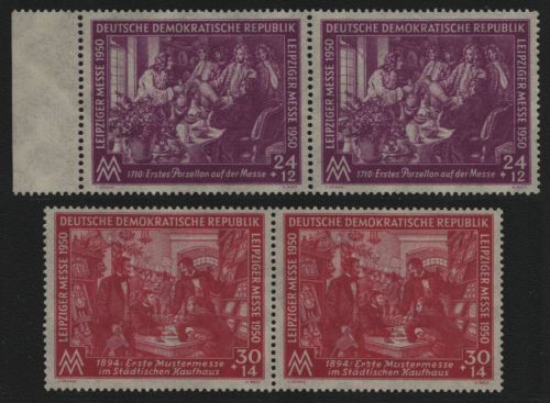 DDR 1950 - Mi-Nr. 248-249 ** - MNH - Paar - waagerecht