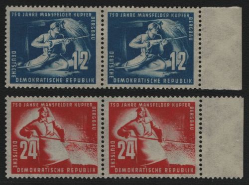 DDR 1950 - Mi-Nr. 273-274 ** - MNH - Paar - waagerecht