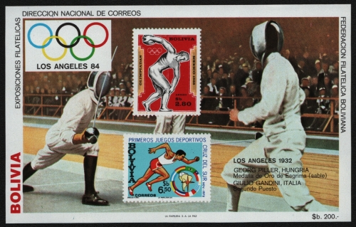 Bolivien 1983 - Mi-Nr. Block 135 ** - MNH - Olympia Los Angeles